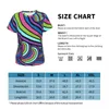 Women's T Shirts Retro Geometric 60S 70S T-Shirts Art O Neck Fashion Oversized Shirt Short Sleeve Y2K Modern Tee Beach Tees