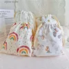 Altra organizzazione per l'archiviazione domestica 100 borse portaoggetti per mamma in cotone naturale Porta pannolini per bambini all'aperto Carino sole arcobaleno stampa sacchetti con coulisse 27x25 cm Y2403