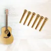 Bowls Guitar Bridge Pins 6Pcs Brass Endpin For Acoustic With Pin Puller