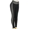 Активные брюки женские черные кружевные леггинсы с высокой талией для йоги для спортивных занятий фитнесом женские спортивные
