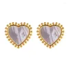 Boucles d'oreilles en forme de cœur pour femmes et filles, bijoux modernes, doux tempérament coréen, cadeau, accessoires d'oreille