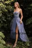 Viisher Blue Tulle A Line Prom Dres voor vrouwen 3d fr Sweetheart Fairy Evening Party Dr Leg Split Sexy LG Formele jurken 05ky#