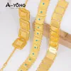 Bracelets de charme Ayong Dubai Gold Couleur pour femmes 18k plaqué arabe mariée mariage fleur bracelets bijoux africains cadeaux