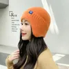 Berets Women Candy Colors Winter Hat With Earflap Fashion Soft Faux Fur Knitted Kpop Style Beanie Hats Female Streetwear Cap