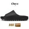 top quality big size 13 men women slides sandals designer flat low slippers famous platform onyx moon gray foam runners luxurys sliders rubber loafers shoes with box