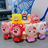 Cartoon strawberries, teddy bear aromatherapy keychains, cute sponges, baby car keychains, bags, pendants, small gift wholesale