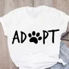 plus size kvinnor hund mamma bokstäver pet fr kort ärm fi tryckt sommar lady kvinnor klädtoppar t-shirt tees bär skjorta w6w2#