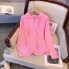 Buste femme grande taille 138 T-shirt à manches Lg à capuche Printemps Eté Soie glacée Haut fin Noir Rose 5XL 6XL 7XL 8XL 150Kg l0ut #