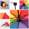 Paraplu's Draagbare Regenboog Opvouwbare Paraplu Dames Heren Non-Matic Creatief Opvouwbaar Adts Kinderen Hangend Zonnig en Regenachtig Reclame Gi Dhmh0