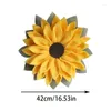 Decorative Flowers Hanging Big Yellow Sunflower Fabric Christmas Party Wedding Door Window Wall Fireplace Staircase Balcony Garden