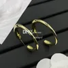 أقراط Gold Hoop أقراط مصممة الأذن مصممة من الفولاذ المقاوم للصدأ الدائرة Dangler مع مربع هدية عيد ميلاد عيد الميلاد