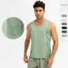 Al-168 Designer Men Tank Shirts Yoga Kort ärm High Street Loos