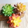 Fleurs décoratives 8.5x9 cm grande fleur plantes succulentes artificielles vert violet orange jaune fausse décoration de jardin en plastique