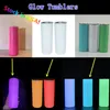 USA Stocks Glow Tumblers Sublimation 20oz Straight Skiny Tumbler with Straw Lid Stainless Steenles Double Wall Diy Blanks Slim Water2655
