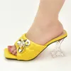 African Women Party Pumps Decorated with Rhinestone Shoes for Wedding Ladies and Sandals Size 43 240329