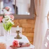 Mum tutucular mum ilahisi sahne düzeni pervane ev rustik düğün süslemeleri dekorasyon retro stant süslemesi reçinesi masaüstü tutucu ülke