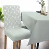 Stoelhoezen Groene Textuur Cover Set Keuken Stretch Spandex Stoelhoes Home Decor Eetkamer