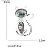 Pins Broschen Dmari Frauen Brosche Nette Katze Brosche Pin Luxus Abalone Shell Schmuck Zarte Accessoires Für Casual Dressing Y240329