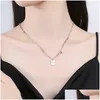 Anhänger Halsketten 100% 925 Sterling Sierjewelry Good Luck Square Heavy Choker Halskette für Männer Drop Lieferung Schmuck Anhänger Dhtdc