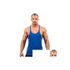 メンズタンクトップボディービルブランドトップメンズ衣類アンダーシャツの袖の袖の男ストリンガーフィットネスシャツシングレットトレーニングドロップデリバリーAP DHTQL