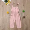 Combinaisons 1-5T Été Enfant Enfants Bébé Fille Barboteuse Sans Manches Solide Sangle Combinaison Élégante Mignonne Princesse Vêtements Boho Plage Tenues Dhnm5