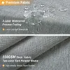 K-Water Shower Curtain Elegant Thicken Grey Imitation Linen Polyester Curtains Waterproof For Bathroom with Hooks Japanese 220cm 240320