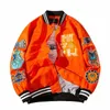 hip Hop Patchwork Baseball Jackets Men Letter Daisy Frs Patch Leather Bomber Jackets Women Spring Oversized Streetwear Coats 23DB#