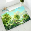 Tapis de bain tapis antidérapant peinture à l'huile paysage absorbant sol chambre cuisine paillasson lavable coussinets de pied tapis de bienvenue décor à la maison