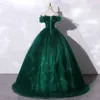 Elegantes, schulterfreies Quinceanera-Dress, elegantes, bodenlanges, schlichtes Vestido De Debutante, neues Puffy Prom Dr, benutzerdefinierte Größe 20E8 #