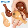 Spoons 1/2/4PCS Mini Wooden Kitchen Spice Condiment Coffee Sugar Teaspoons Kids Short Handle Wood Scoops Home Tableware