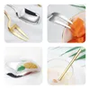 Forks 1pcs Stainless Steel Fruit Fork Wall-mounted Gold Plated Long Handle Stylish Latte Ice Cream Sundae Coffee Spoon Spoons