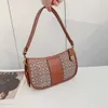 Schoudertassen voor dames zijn in de uitverkoop in de fabriek Olay Nieuwe jacquard canvas splitleren swinger onderarmtas Crossbody met enkele schouder voor dames