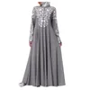 Casual Dresses Women Muslim Abaya Arabic Maxi Dress Prayer Clothes Ethnic Embroidered Long Sleeve Islamic Robe Moroccan Kaftan Gown