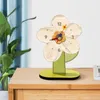 Bordklockor Cream Style Desktop Decoration Målning Creative Flower Living Room TV Cabinet Minimalist Silent Clock Swing