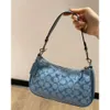 Pacchetto diagonale di moda di lusso Negozio Spedizione gratuita Chambray Old Flower Borsa sotto ascella Donna Olay New Denim Jacquard Teri Borsa a tracolla monospalla