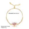 New Fashionable and High end Pink Peach Heart Bracelet with Yiwu Zircon Drawstring Adjustable Hand Accessories 5RQS