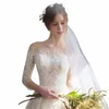 Nuovo arrivo Vestido De Noiva 2023 Lg manica da sposa Dres Tulle pizzo sposa Dres abiti da sposa Vintage Wedding Dres A32b #