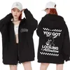 Heren Hoodies Sweatshirts Koreaanse NewJeans Bunny Kawaii Grafische Rits Hoodie Mode K-pop Stijl Leuke Hoodie Heren Casual Jas Rits SweatshirtL2403