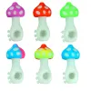Mushroom Silicone Smoking Hand Pipes 2 in 1 NC 10mm Tip Portable Smoke and Dab Device Cigarette Accessories Luminous Glow in Dark ZZ