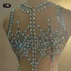 2024 Nouveau Sparkling Rhineste Body Femmes Mesh Sequin Perspective Sexy Justaucorps Fête d'anniversaire Club Stage Performance Costume 36uw #