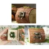 Display B36D Wooden Wedding Ring Box Rustic Ring Container Jewelry Holder Bearer Vintage Storage Case for Wedding Ceremony Gift