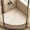 Tapis de bain en forme d'éventail, antidérapant, produits ménagers simples, sol en soie créatif, pour toilettes et douche, anti-chute