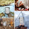 Camp Kitchen Lixada, чашка 750 мл, уличная чашка для воды из нержавеющей стали, кружка со складными ручками и крышкой для кемпинга, пешего туризма, альпинизма 240329