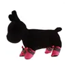 Vêtements pour chiens ABSF 4 Bottes de pluie Couvre-chaussures imperméables souples antidérapantes adaptées aux animaux de compagnie de chiots