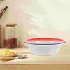УЧЕТНЫЕ СВОБОДА 5 ПК Эмалевые паста паста домашний бассейн винтажный салат эмалионосные пластины для кемпинга блюда миски