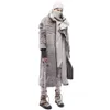 aboorun Wasteland Culture Herren Lgline unregelmäßige Patchwork-Woll-Denim-Mäntel Winter dicker warmer Parka für Herren U5az #