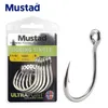 Mustad 10881 Fishing Hooks Super Strong 1/0 3/0 5/0 7/0 9/0 11/0 High Carbon Steel Saltwater Assist Jigging Hook 240328