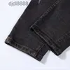 Męskie designerskie spodnie Ofmira Mash Marka Kolorowa elastyczna gorąca wiercona perforowane dżinsy męskie High Street Slim Fit Pants Pants