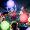 Dekoracja imprezy 40 cm pływająca piłka zdalnie sterowana nadmuchiwana loda LED Light Up Balls nawet basen zabawek Pelotas de Playa con luz ve dhpao