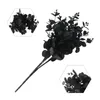 Fleurs décoratives 47cm 20 têtes décoration de fête de mariage fleur artificielle Type d'eucalyptus plastique de soie noire séchée